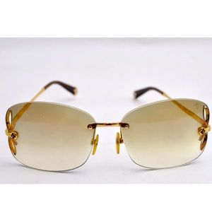 Brown Louis Vuitton lily monogram flower sunglasses